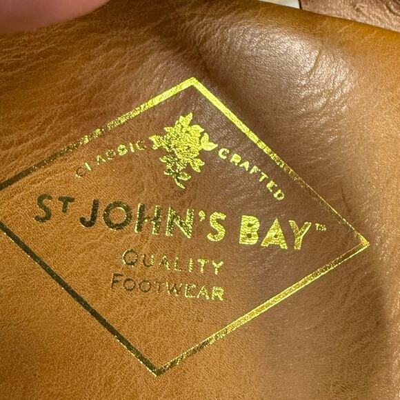 St. John's Bay Platform Wedge Sandals Size 10 M in Brown - Picture 5 of 9